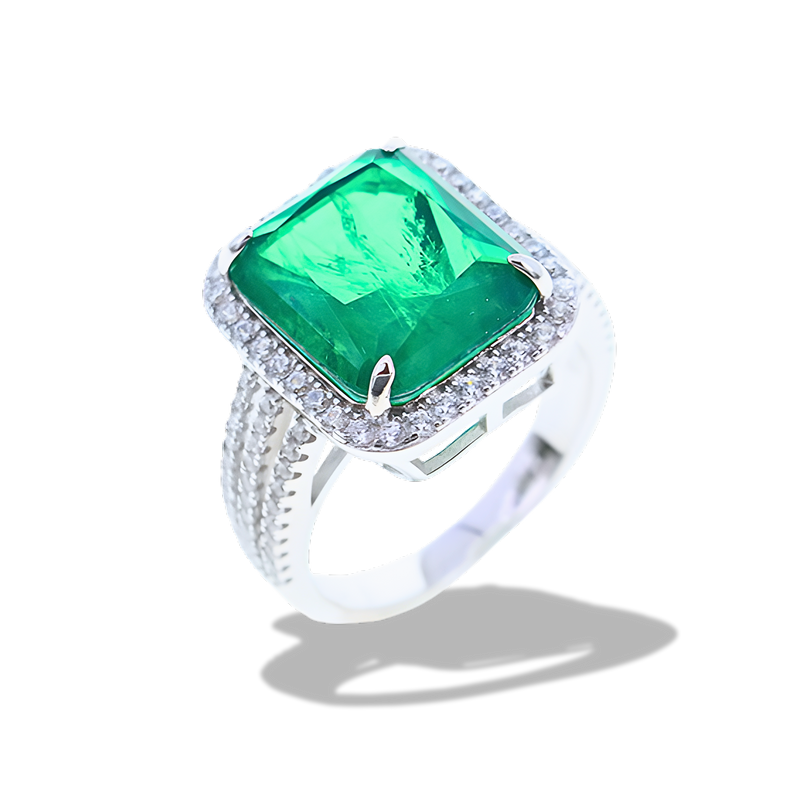 Anello Verde Smeraldo