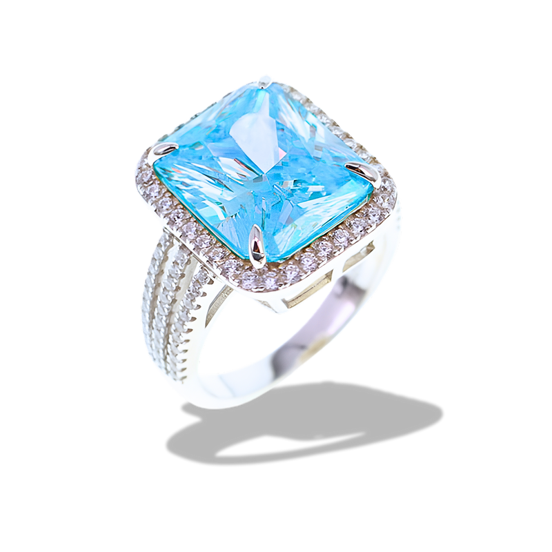 Anello Azzurro Acquamarina