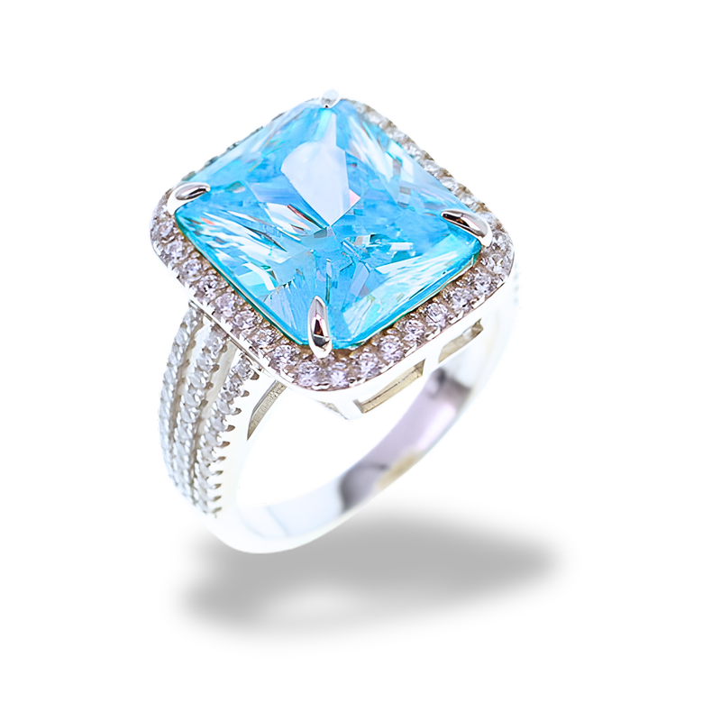 Anello Azzurro Acquamarina AN001AA