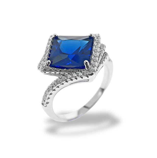 Anello Blu Zaffiro AN007BZ