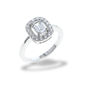 Anello Bianco Diamante AN012BD