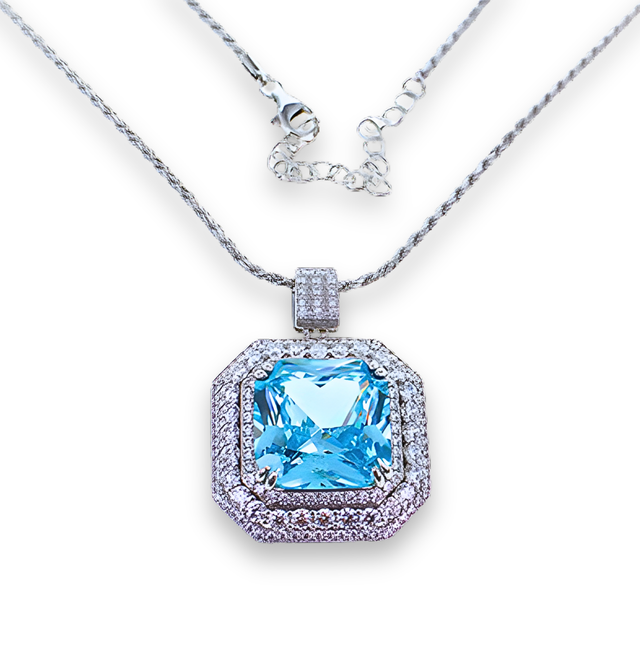 Collana Azzurro Acquamarina CL008AA