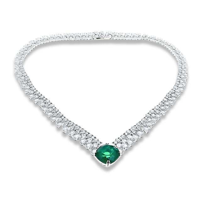 Collana Verde Smeraldo CL101VS